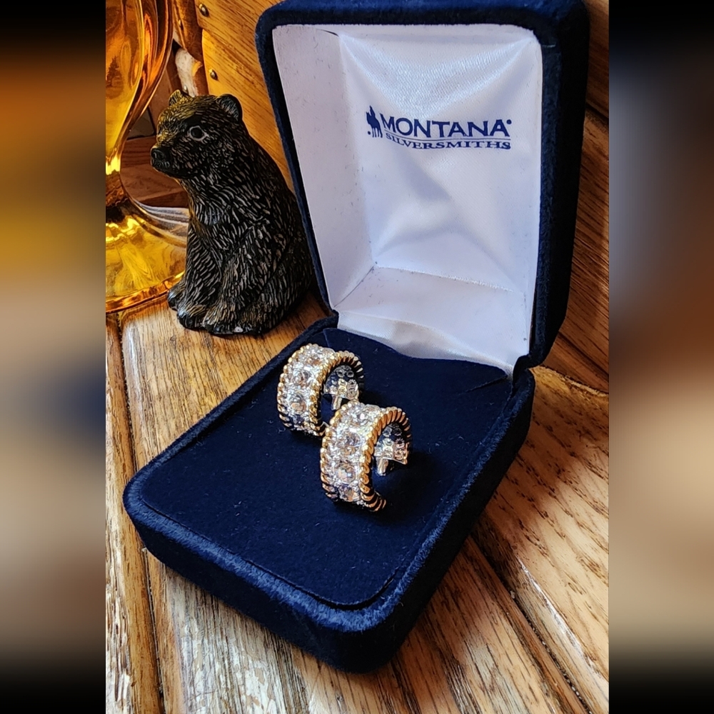 Montana Silversmiths Roped Cuff Earrings New In Box
